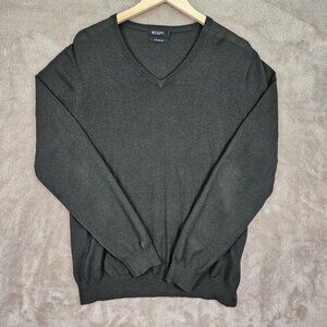 Tiger Of Sweden Fine Italian Yarn Sweater Mens Size L Green Pullover Long Sleeve